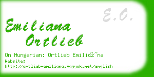 emiliana ortlieb business card